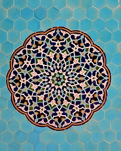 Tile Work, Art, Jame Mosque of Yazd, Iran