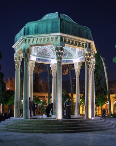 Tomb of Hafez poet at night, Shiraz, Fars, Iran